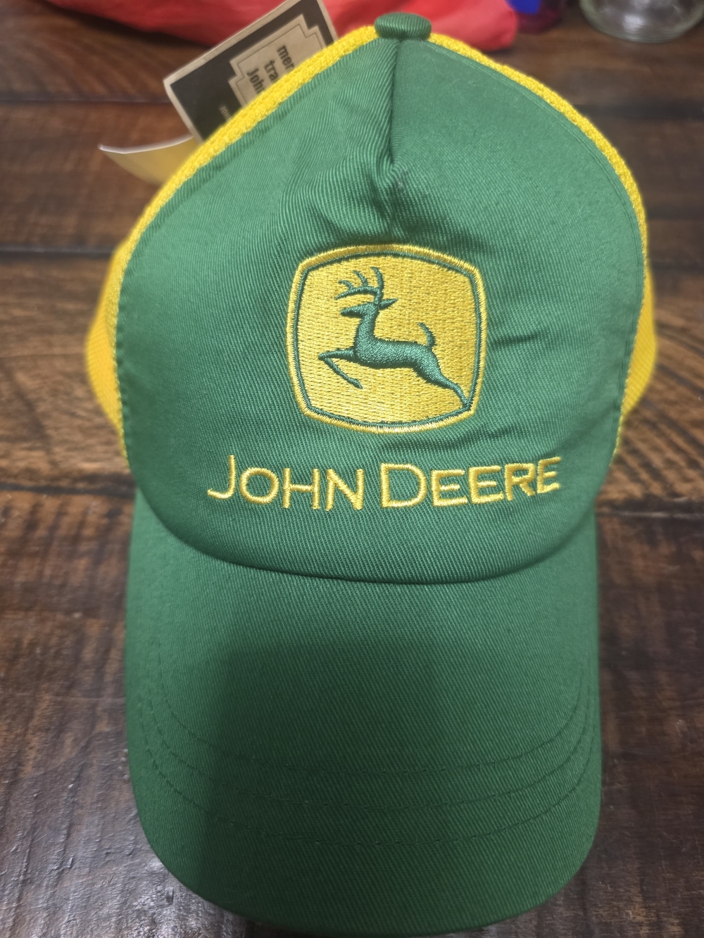 John Deere Green and Yellow Logo Trucker Cap